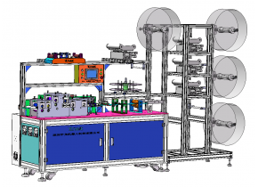 全自動平面彈力耳帶口罩一體成型生產(chǎn)線